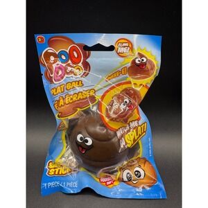 JA-RU Poo Doo Splat Ball Squishy Sticky Emoji Poop Toy Brown Flingable Gag Gift